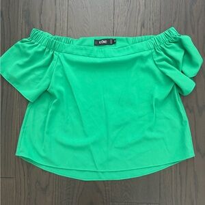 Simons Vibrant Green Off-Shoulder Blouse